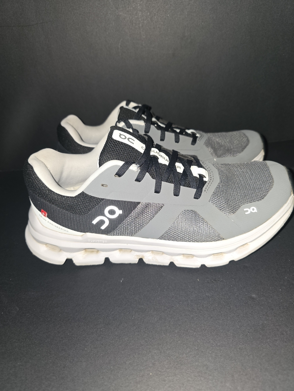 โจ On Cloudrunner Gray & Black Sneakers | Womenโs 7.5 โจ